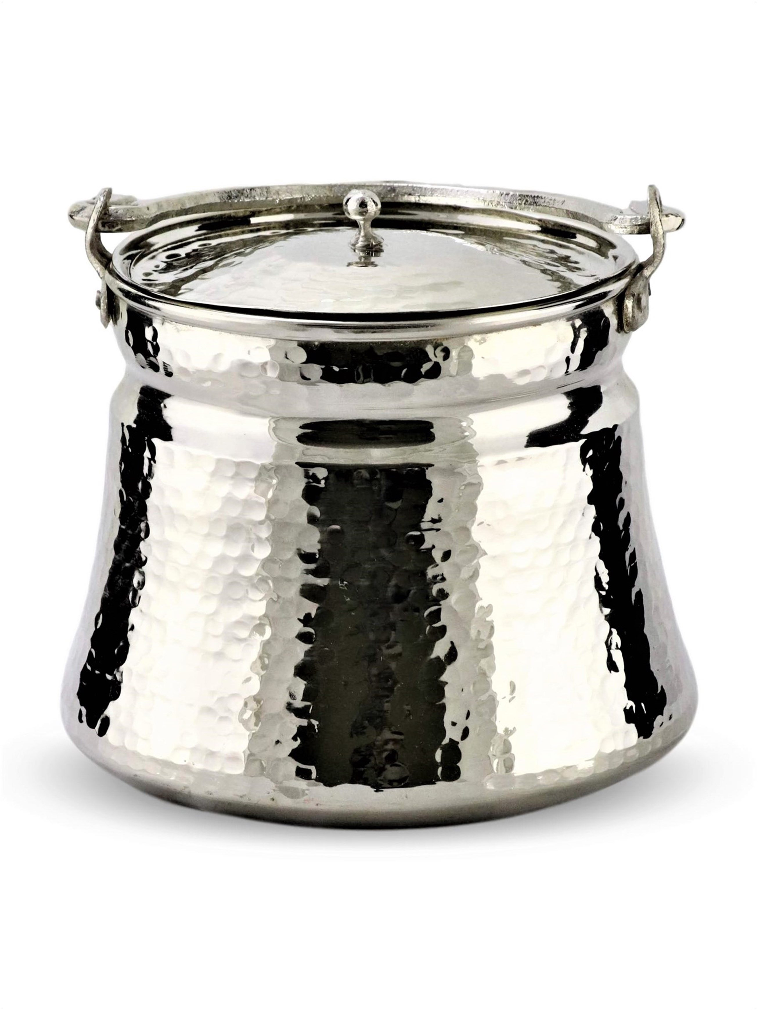 SONAYCOPPER Hammared Handmade Nickel Plated Copper Antique Kitchen Food Storage container, butter, yogurt and food, Copper Antique 2 Lt