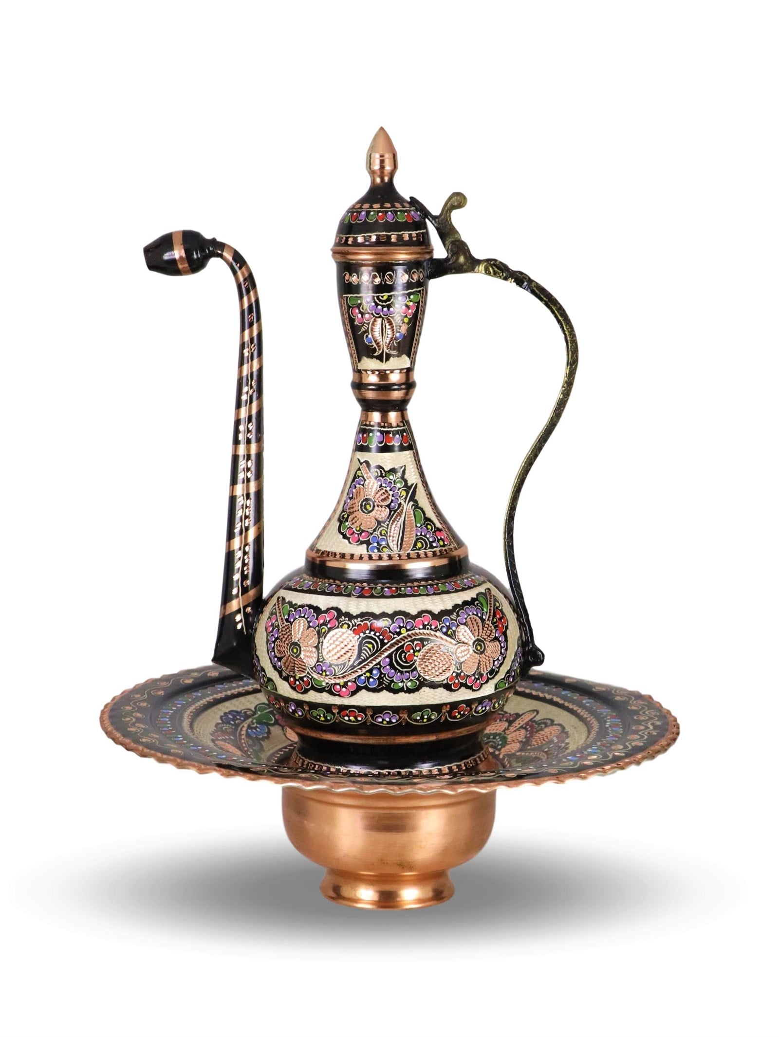 Bakır GügümSonay BakırcılıkGül Çiçek Bakır İbrik 50 cm