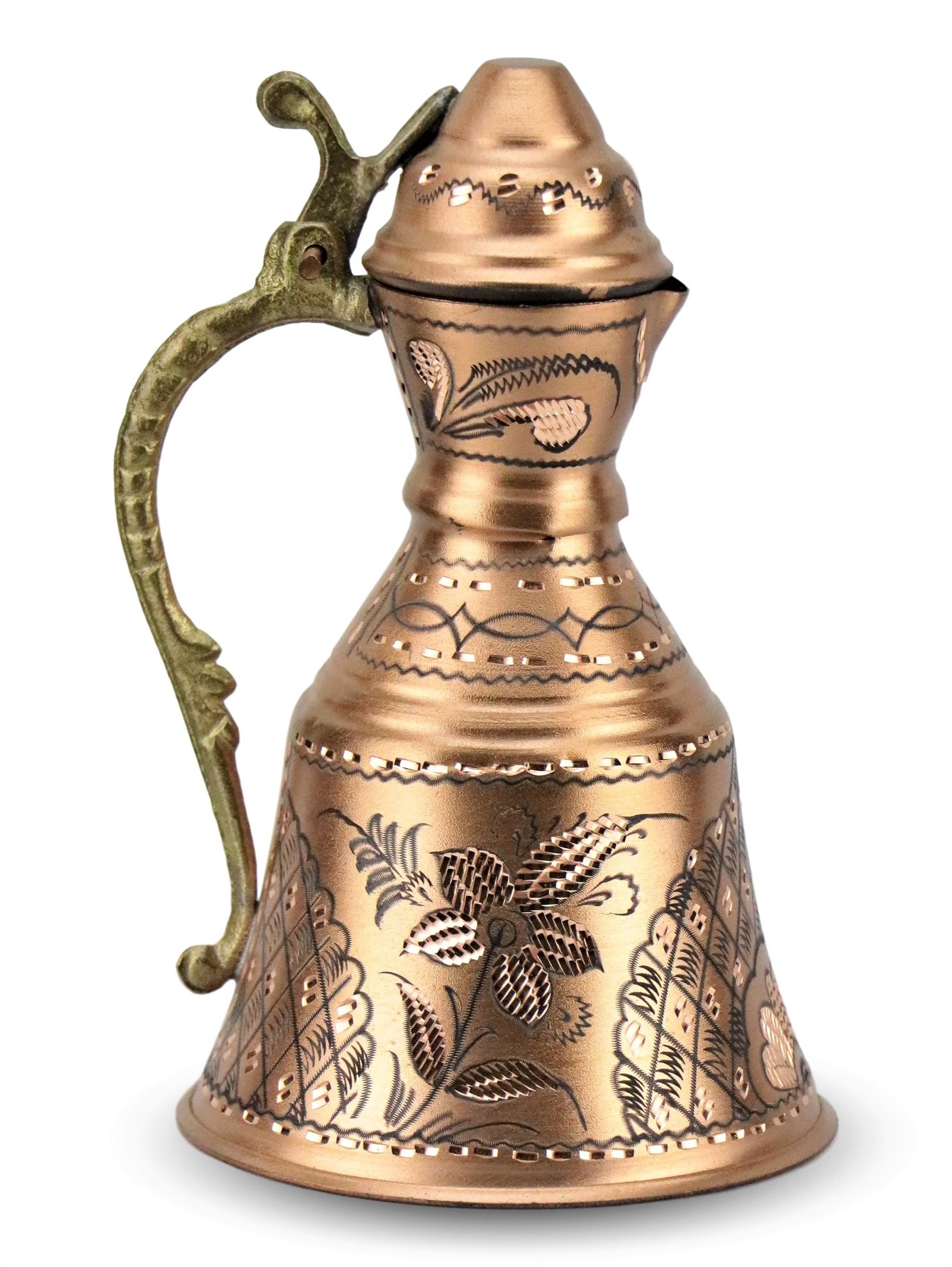 Gül Çiçek Eskitme Bakır Biblo Gügüm