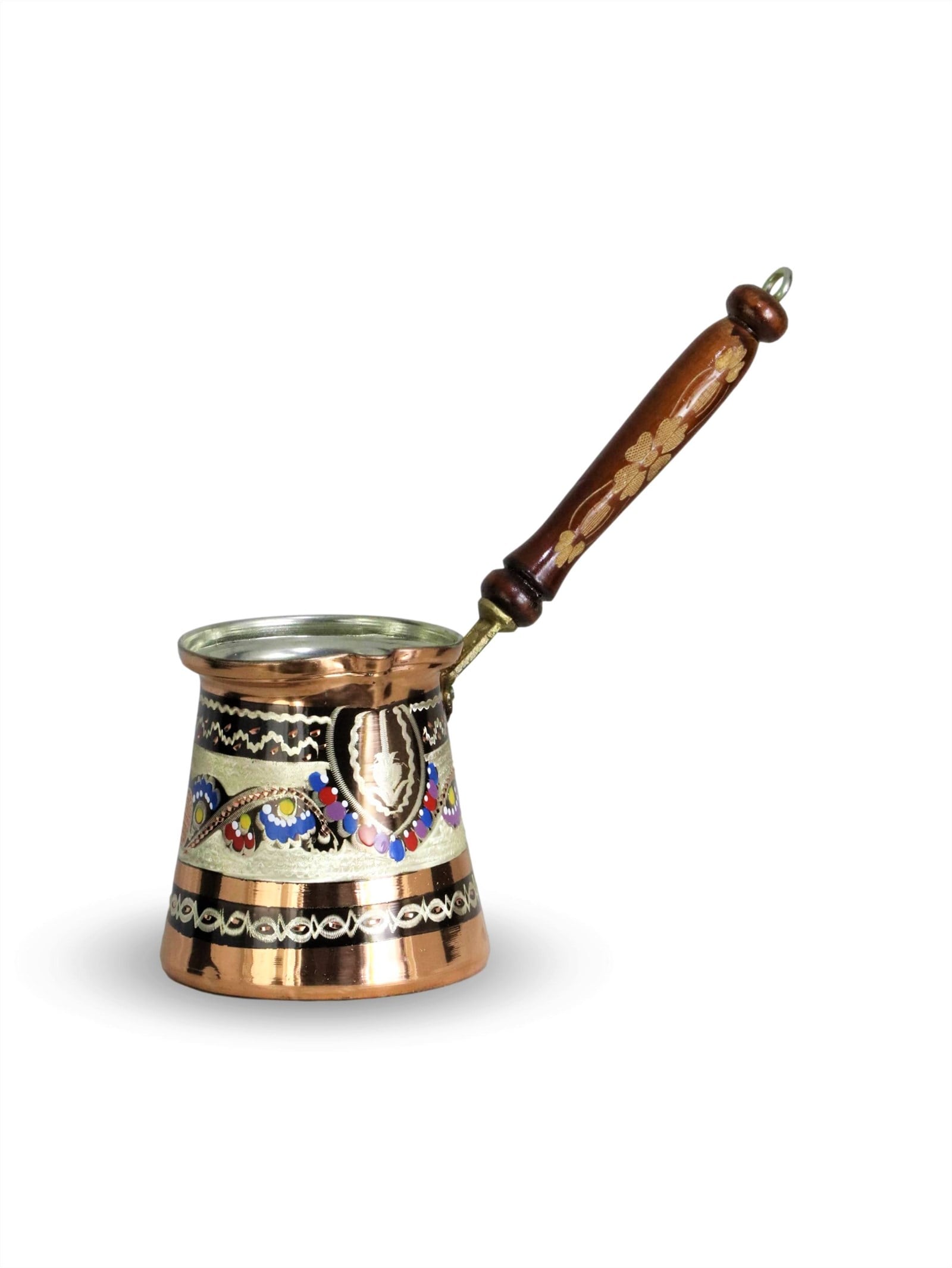Bakır Cezve Sonay BakırcılıkGül Çiçek İşlemeli Bakır Cezve 650 ml