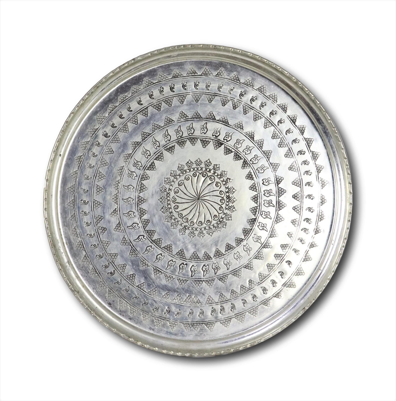 Bakır TepsiSonay Bakırcılıkİşlemeli Kalaylı Bakır Sini 57 cm