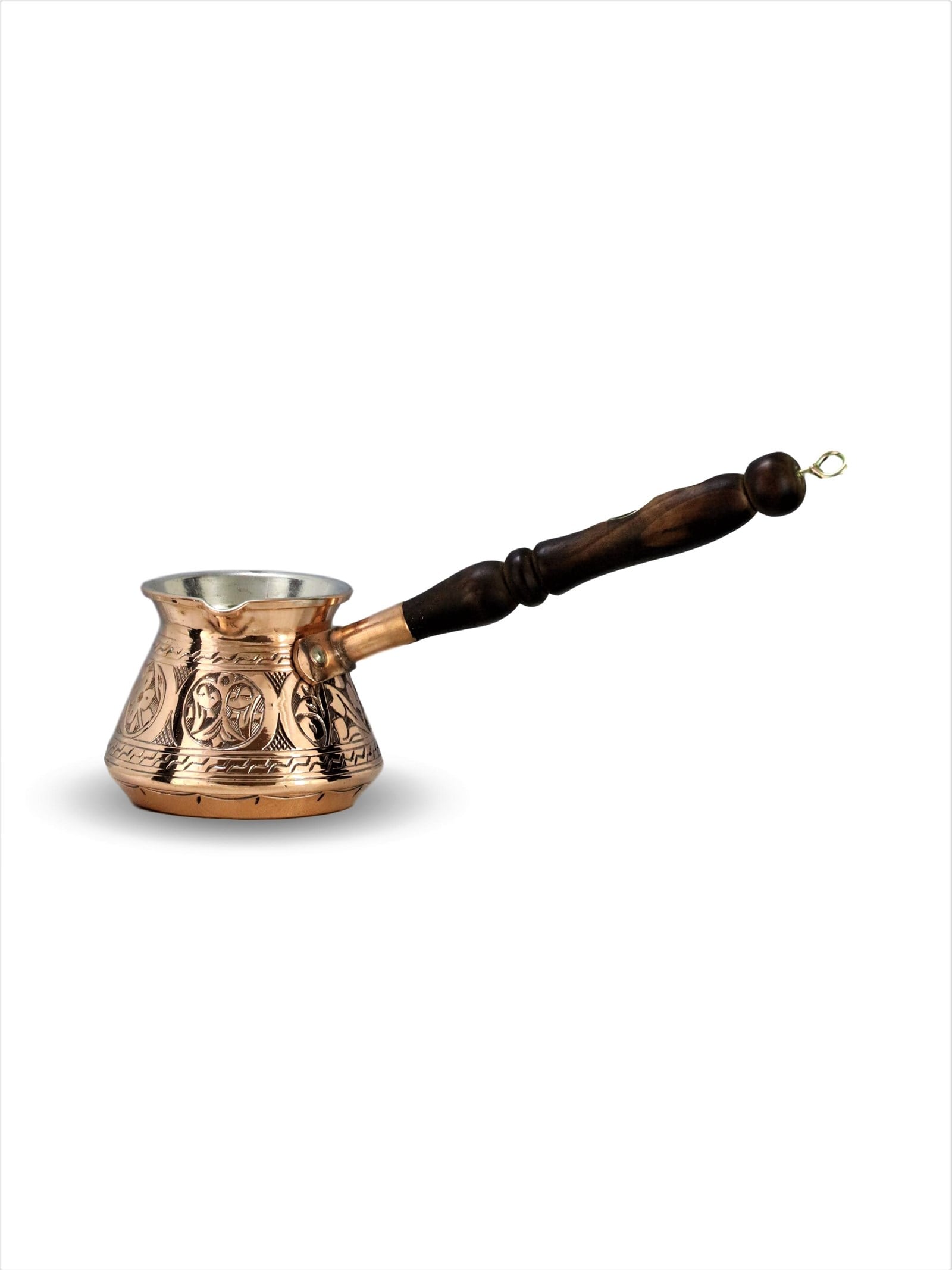 Bakır Cezve Sonay BakırcılıkKalın Topak Bakır Cezve 3 Fincanlık