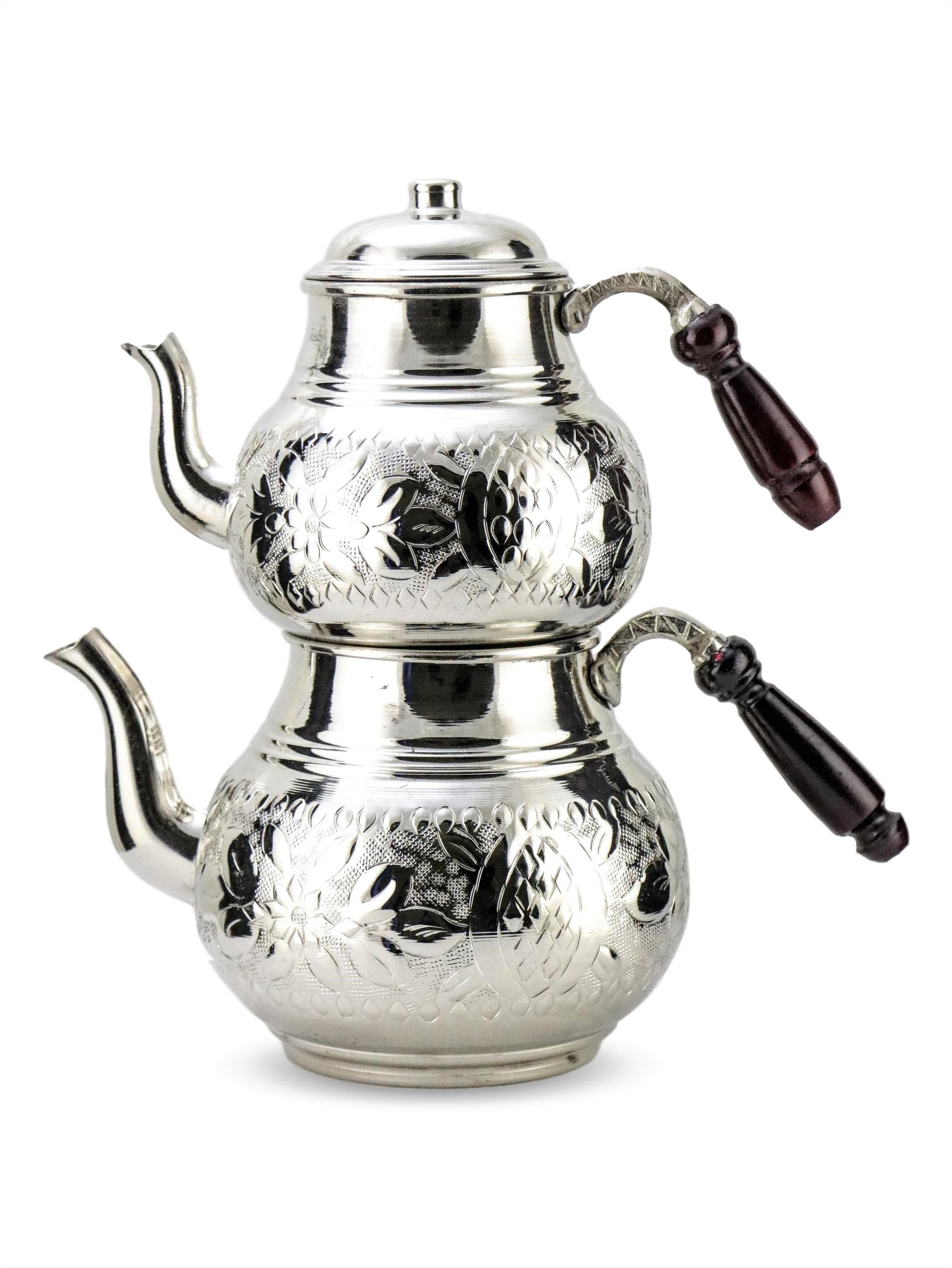 Keski İşleme Battal Topak Bakır Çaydanlık