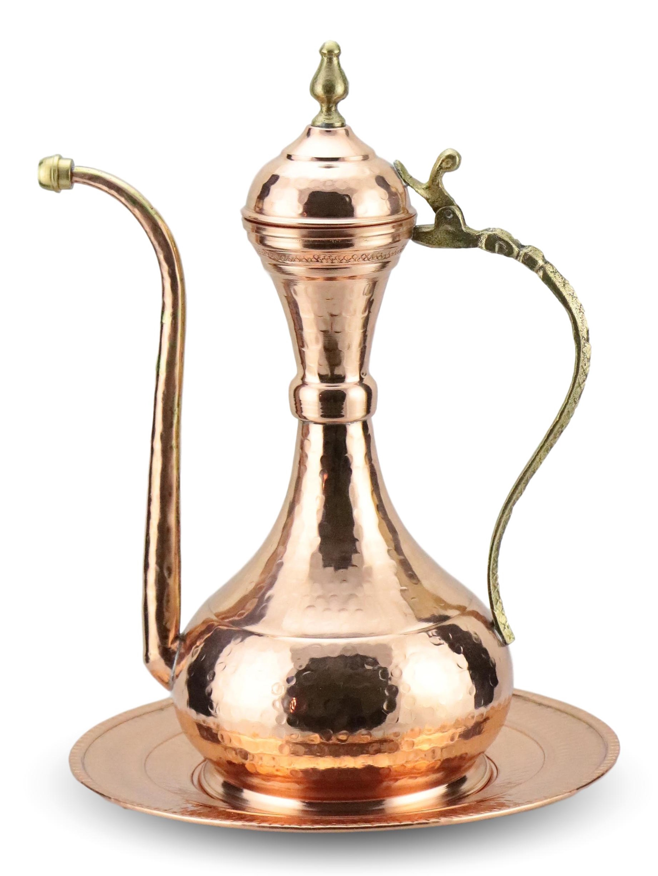 Lüx Hürrem Kırmızı Dövme  Bakır İbrik