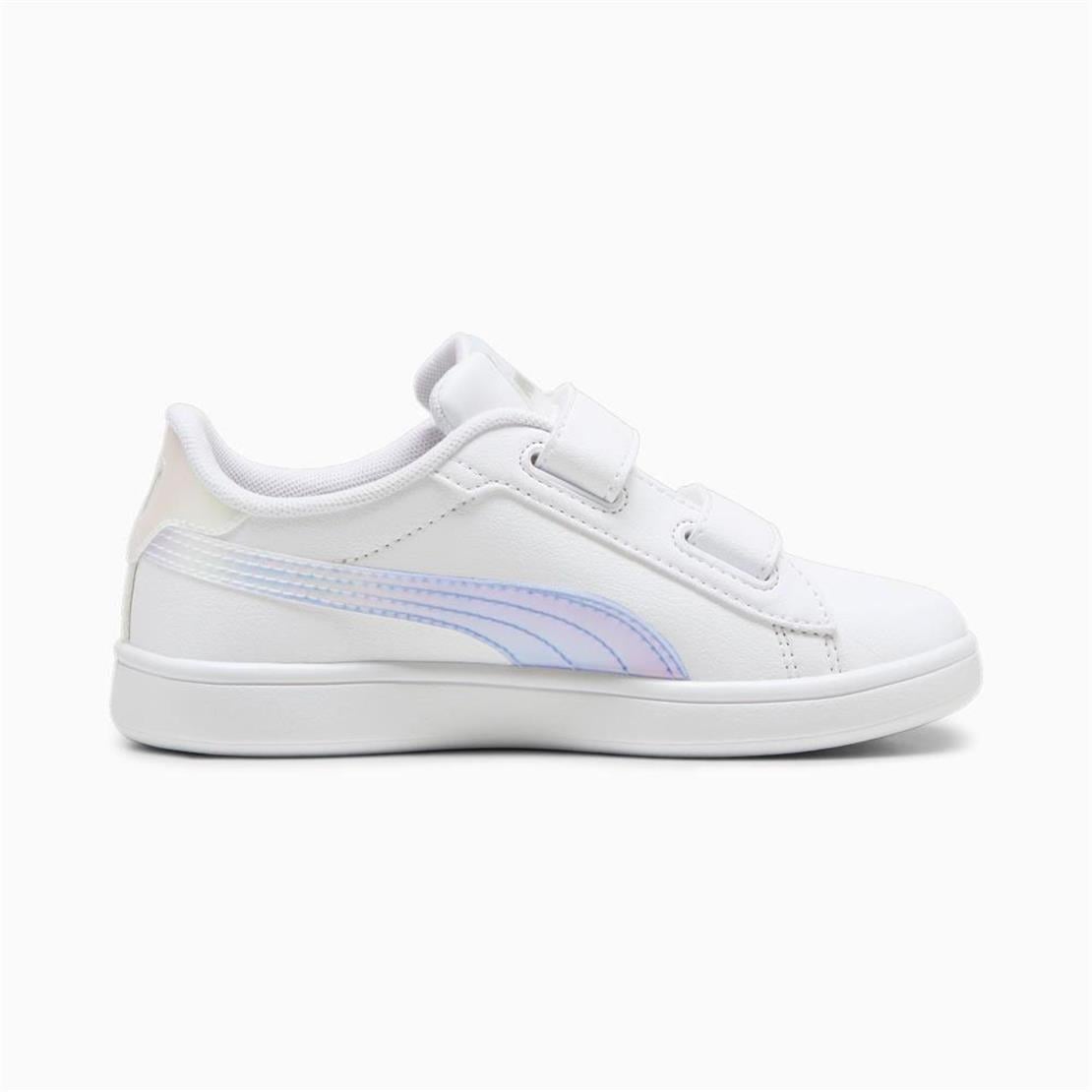PUMA Puma Smash 3.0 Holo 2.0 V PS-PUMA White-Mauve Mist-PUMA Silv Günlük Spor Ayakkabı Modeli 