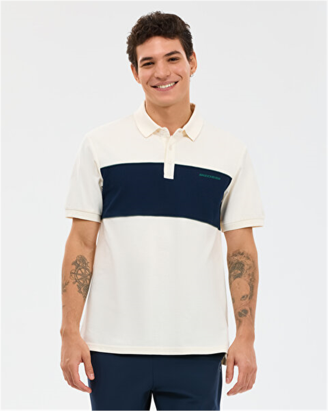 SKECHERS M Piping Detail polo Polo Tişört Modeli ERKEK