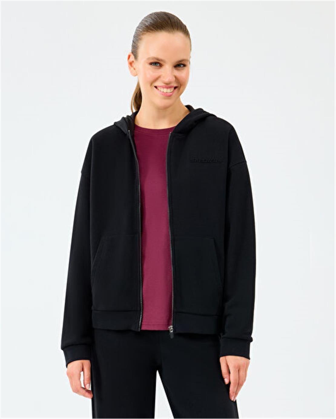 SKECHERS W Essential Full Zip Sweatshirt Sweatshirt Modeli KADIN