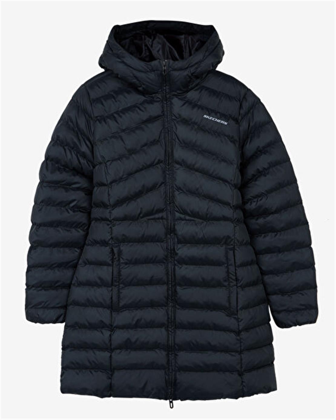 SKECHERS W Essential Maxi Length Hooded Jacket Modeli Ceket Mont