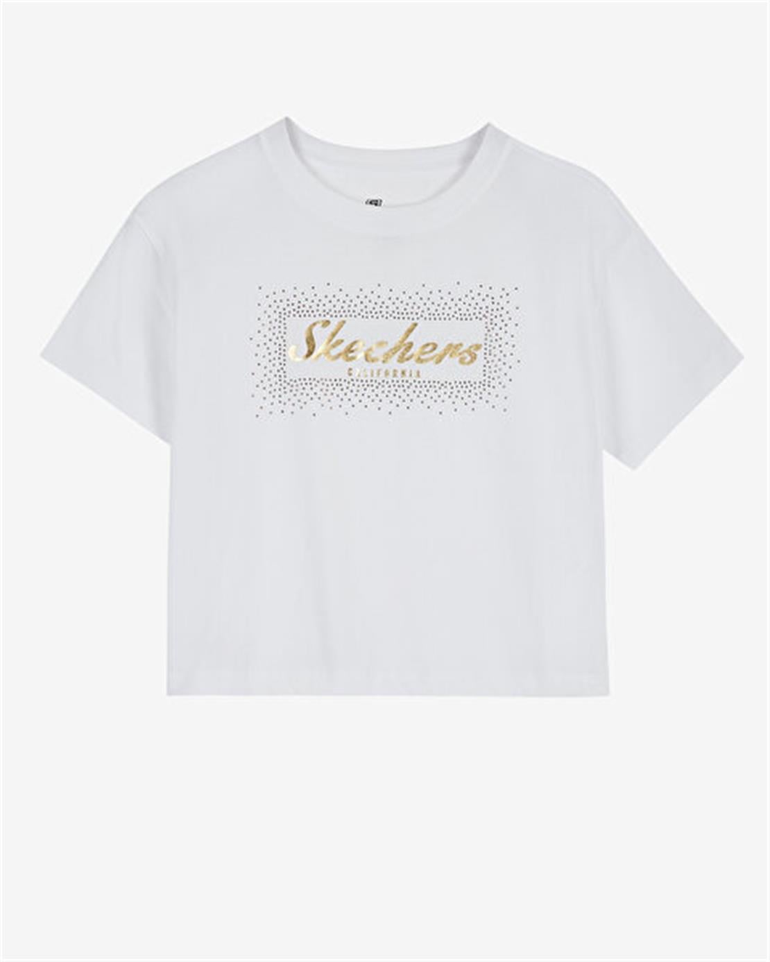 SKECHERS W Graphic Tee Shiny Logo T-Shirt