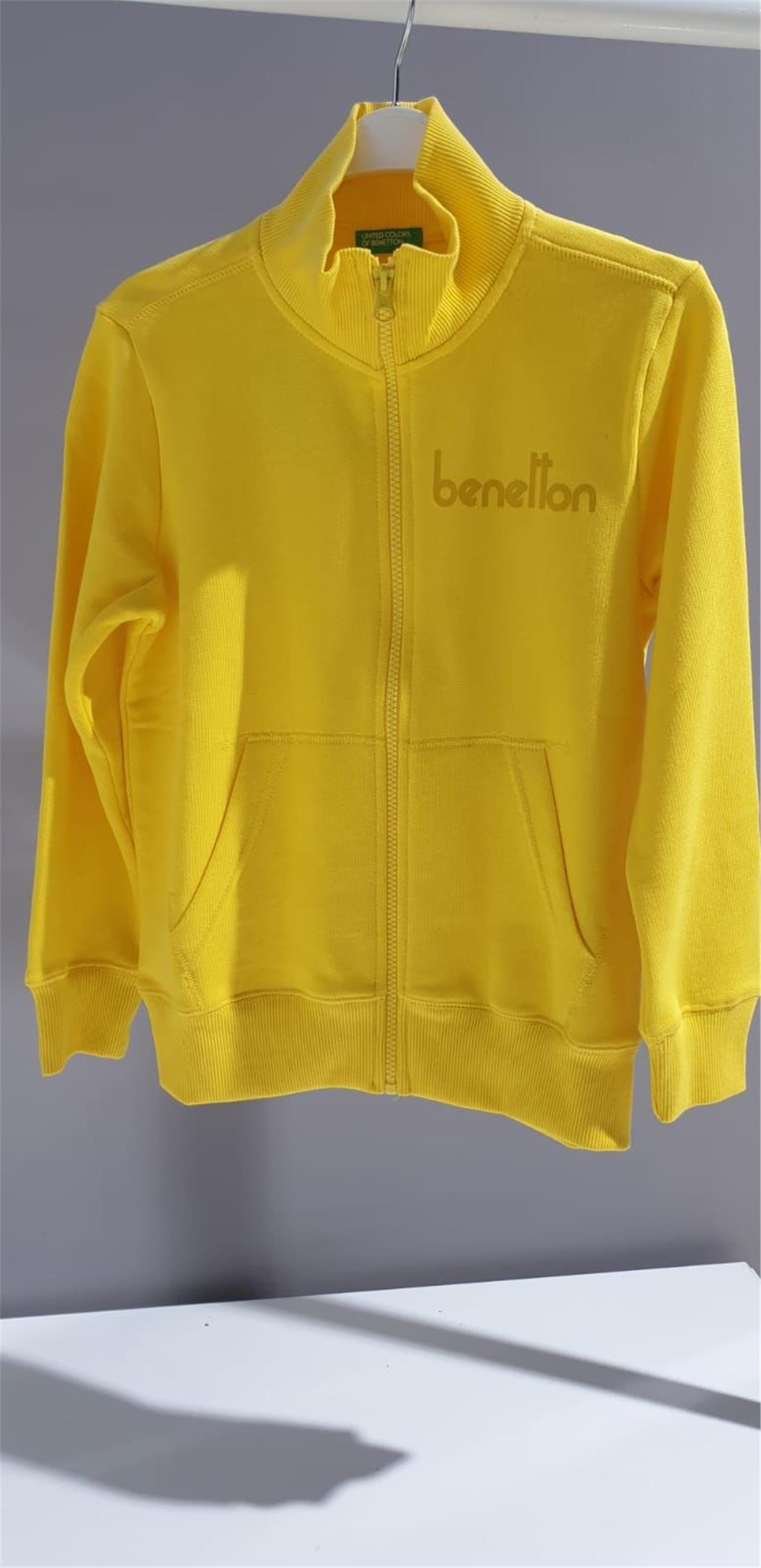 BENETTON E SMU UK_Benetton Yazılı Fermuarlı Sweatshirt