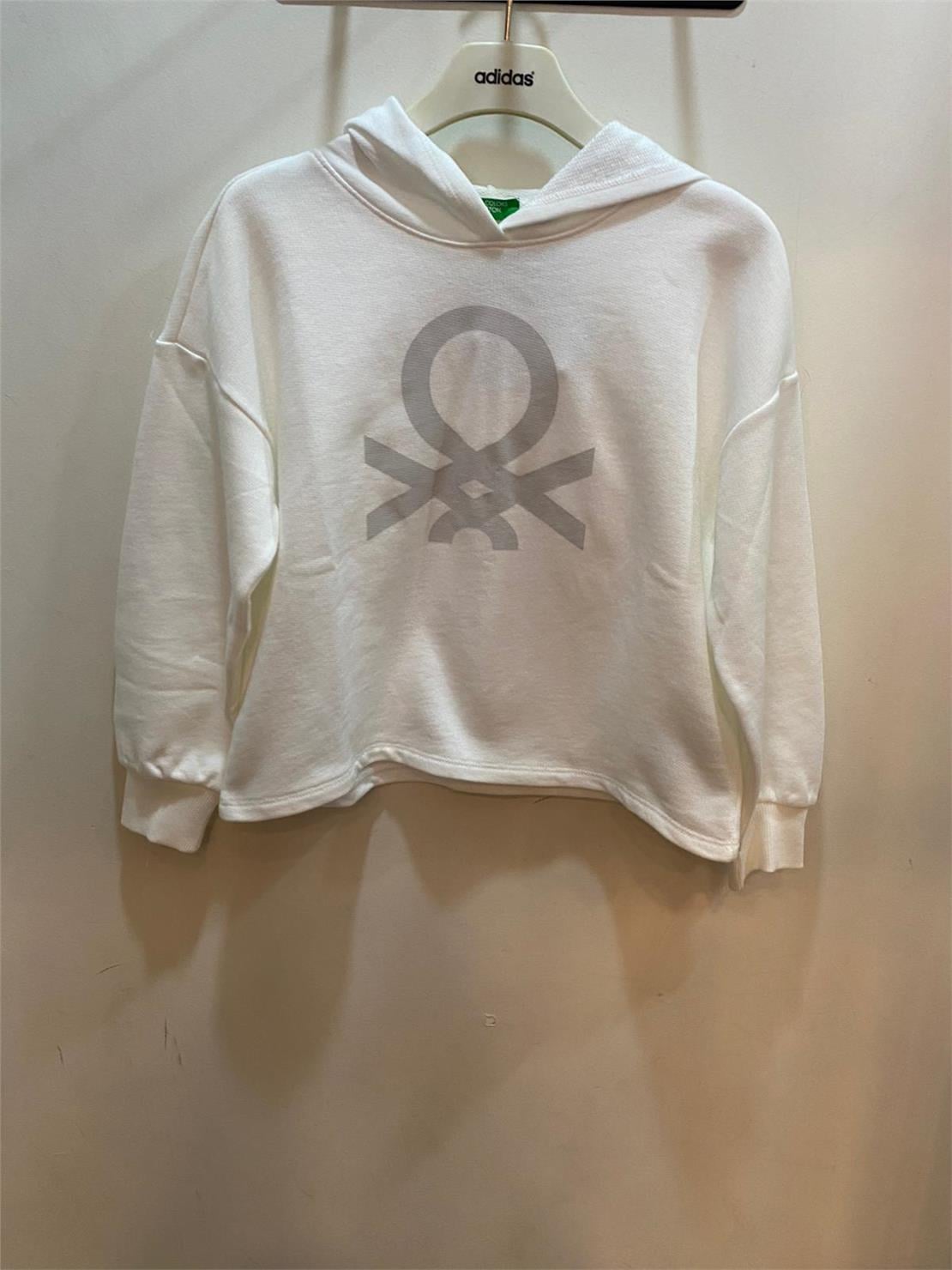 BENETTON K SMU UK_Benetton Logolu Kapşonlu Sweatshirt