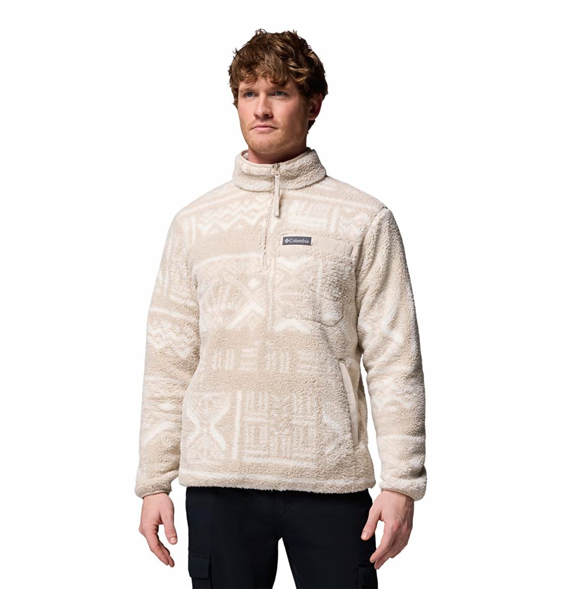 COLUMBIA AM3598 RUGGED RIDGE HIGH PILE HALF ZIP Sweatshirt Modeli ERKEK