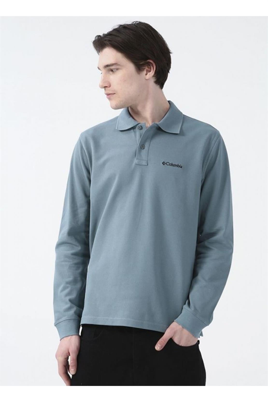 COLUMBIA CS0099 CSC M CASCADE RANGE SOLID LS POLO