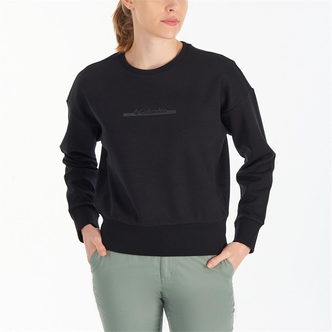 COLUMBIA CS0212 CSC W BAR SPLIT CROP SWEATSHIRT