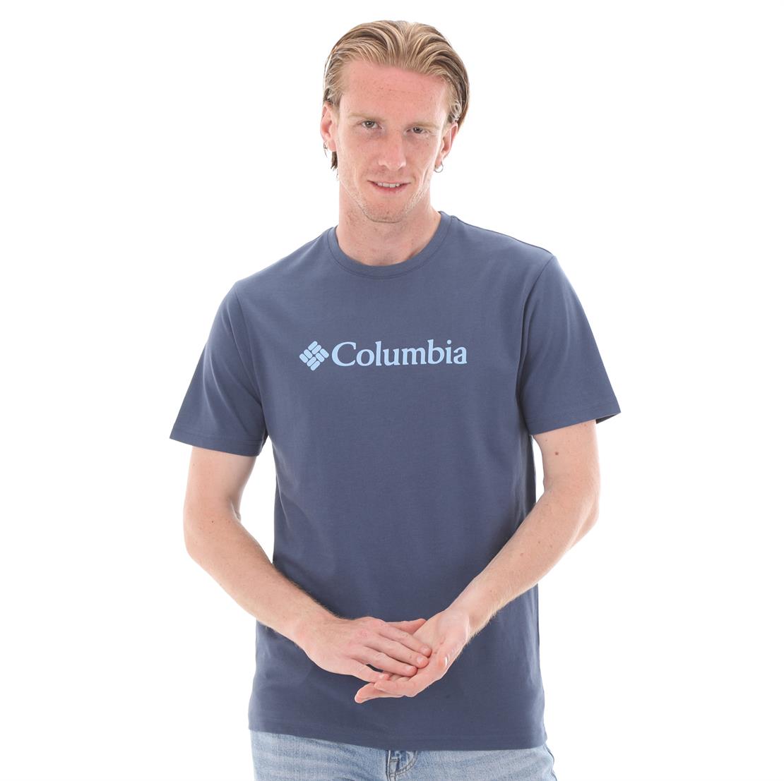 COLUMBIA CS0287 CSC M BASIC BIG LOGO BRUSHED SS TEE