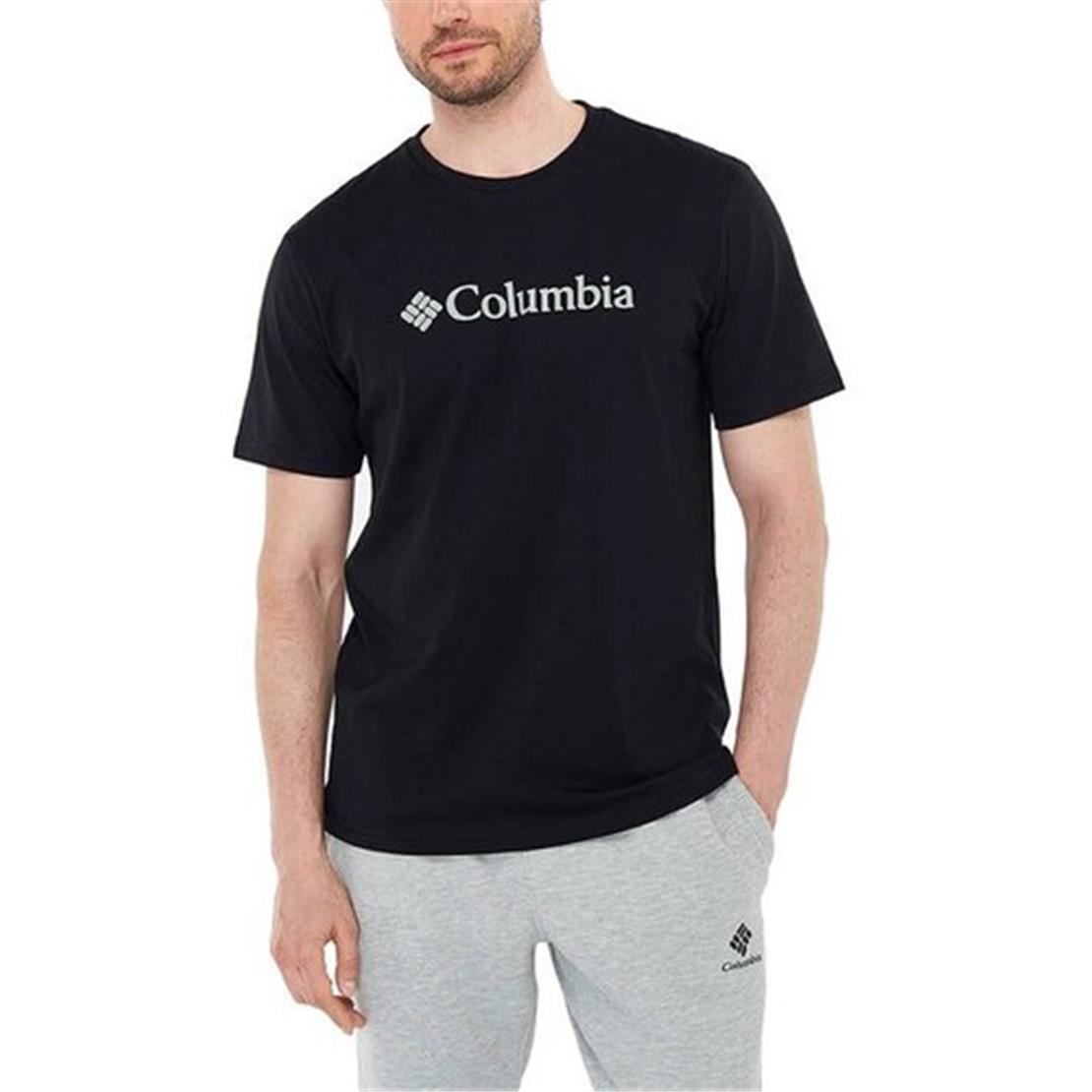 COLUMBIA CS0287 CSC M BASIC BIG LOGO BRUSHED SS TEE