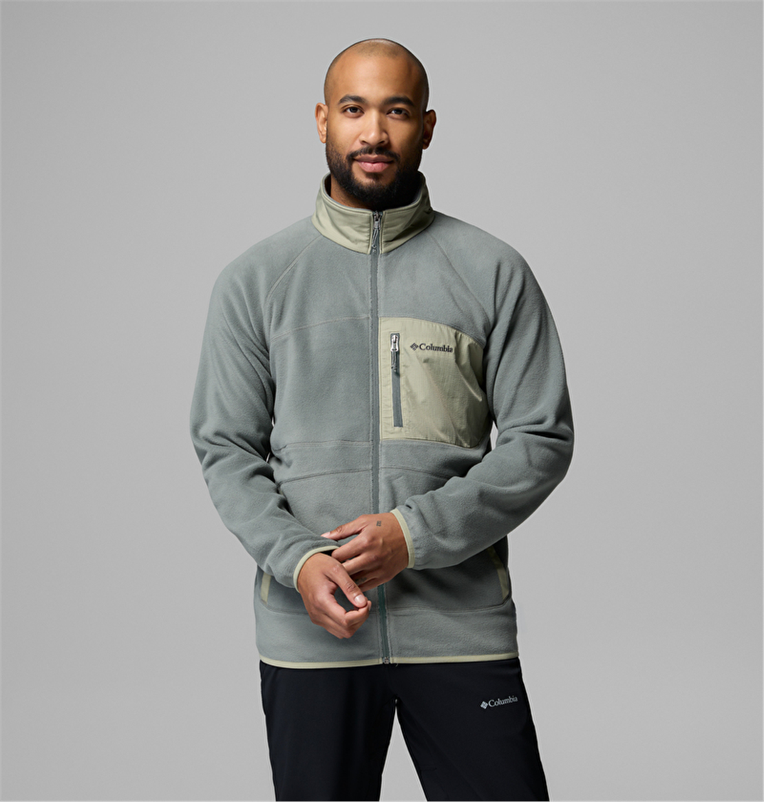 COLUMBIA Fast Trek Overlay Tam Fermuarlı Erkek Polar Üst Sweatshirt Modeli ERKEK