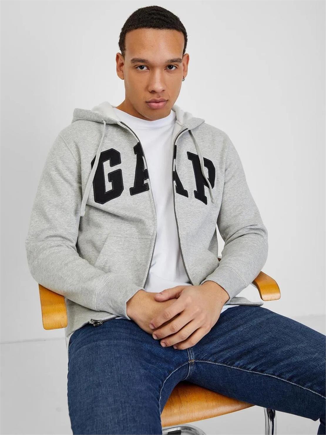 GAP V-HERITAGE LOGO FZ Sweatshirt Modeli ERKEK