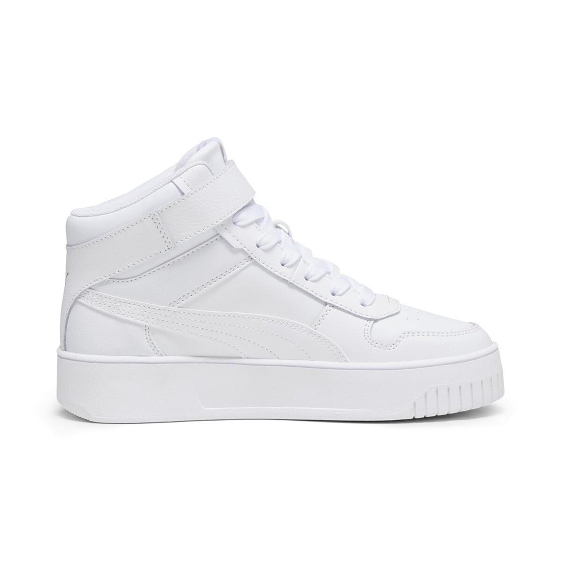PUMA Carina Street Mid-PUMA White-PUMA White-PUMA Gold Günlük Spor Ayakkabısı Modeli KADIN