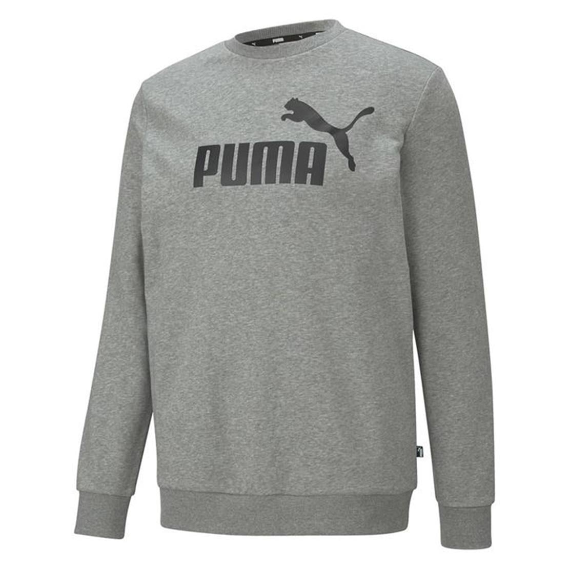 PUMA ESS Big Logo Crew TR Medium Gray Heather