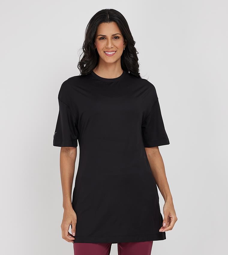 PUMA Modest Oversized Tee-PUMA Black Tişört Modeli Tişört