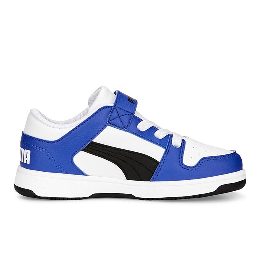 PUMA Puma Rebound Layup Lo SL Jr-PUMA White-Black-Sapphire Günlük Spor Modeli Günlük Spor