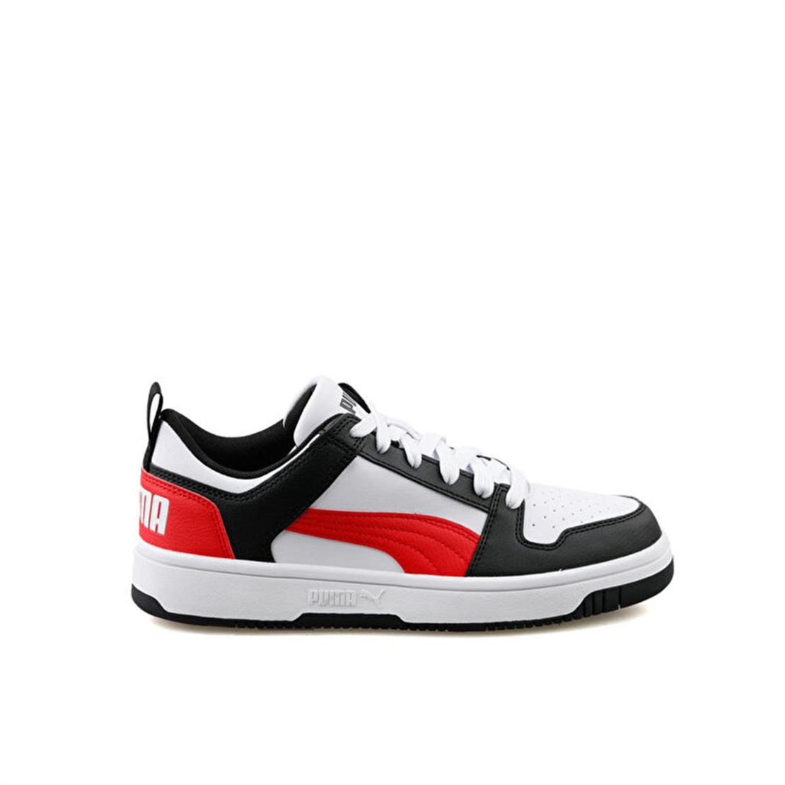 PUMA Puma Rebound Layup Lo SL Jr-Puma White-Puma Black-Red Günlük Spor Modeli Günlük Spor