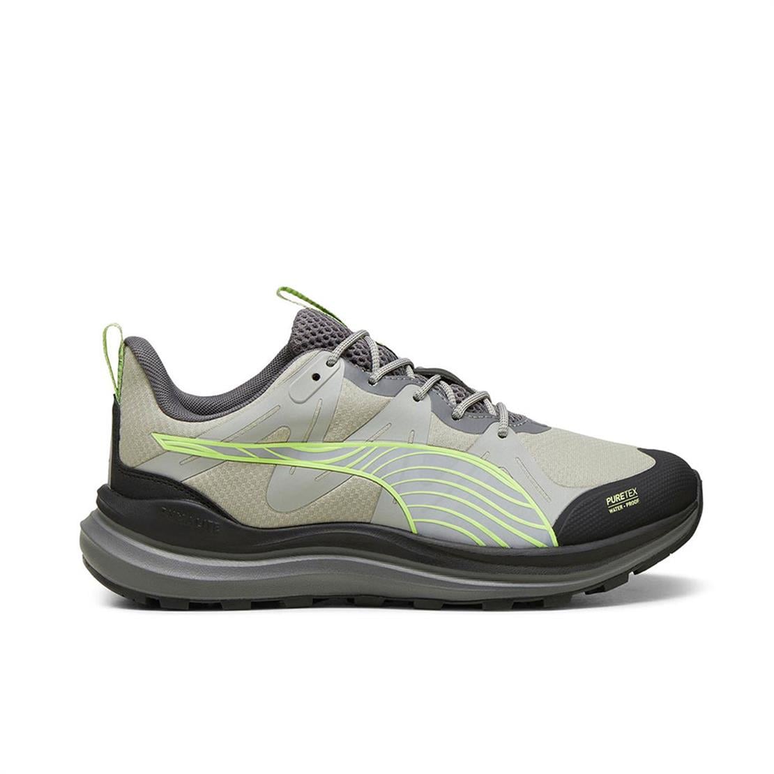 PUMA Reflect Lite Trail PTX-Smokey Gray-PUMA Black-Fizzy Apple Koşu Ayakkabısı Modeli 
