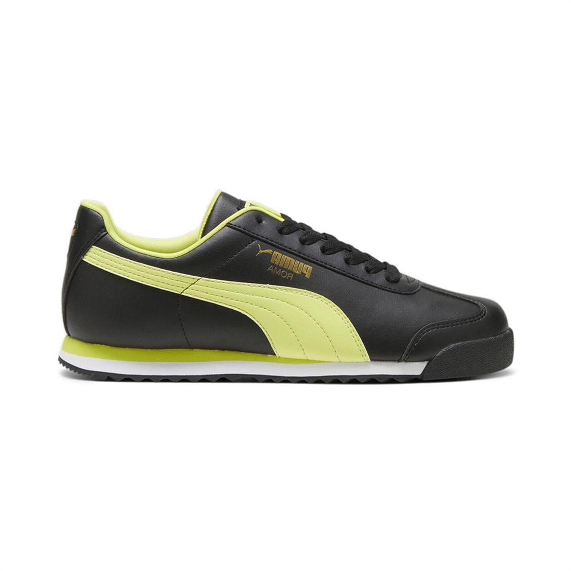 PUMA Roma Basic +-PUMA Black-Lime Sheen Günlük Spor Modeli Günlük Spor