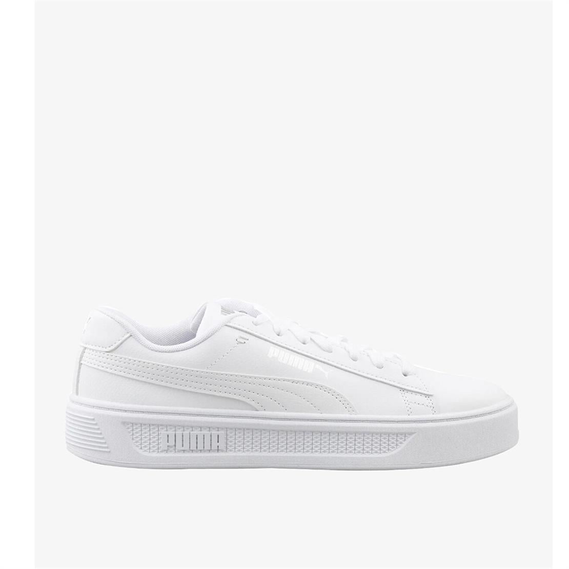 PUMA Smash Platform v3-PUMA White-PUMA Silver Günlük Spor Modeli Günlük Spor