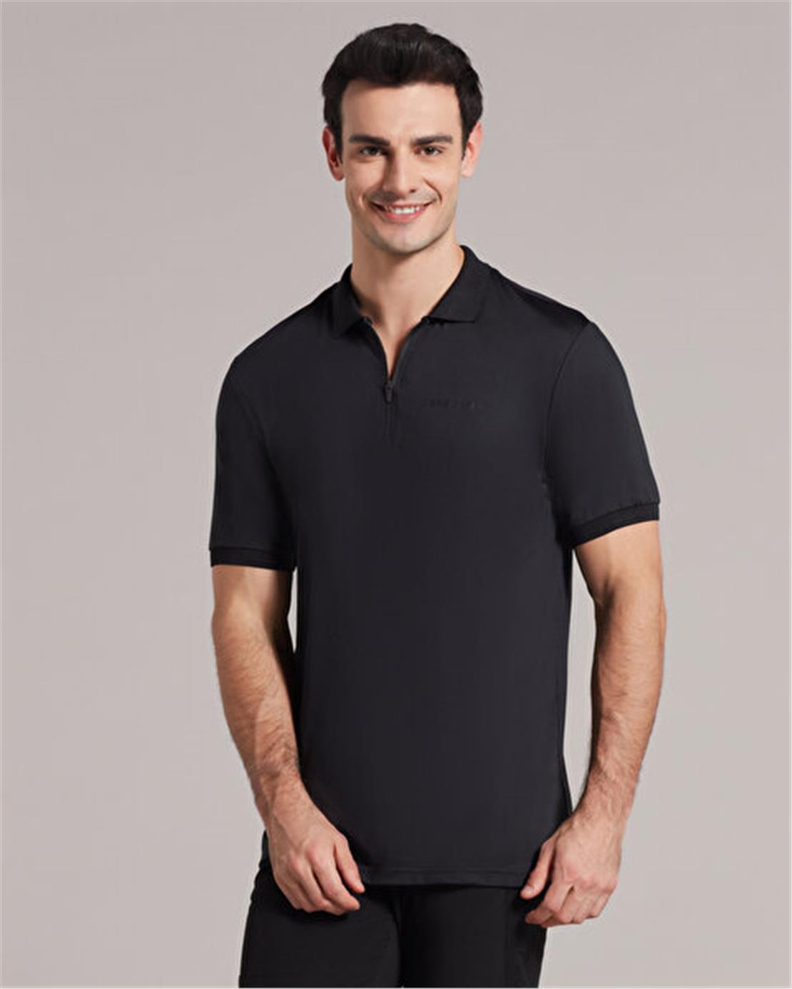 SKECHERS M Performance Coll. Zip Detailed Short Sleeve Polo