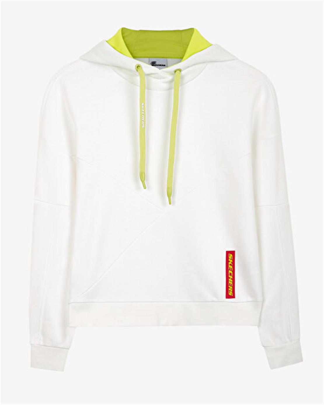 SKECHERS W LW Fleece Fabric Block Hoodie Sweatshirt
