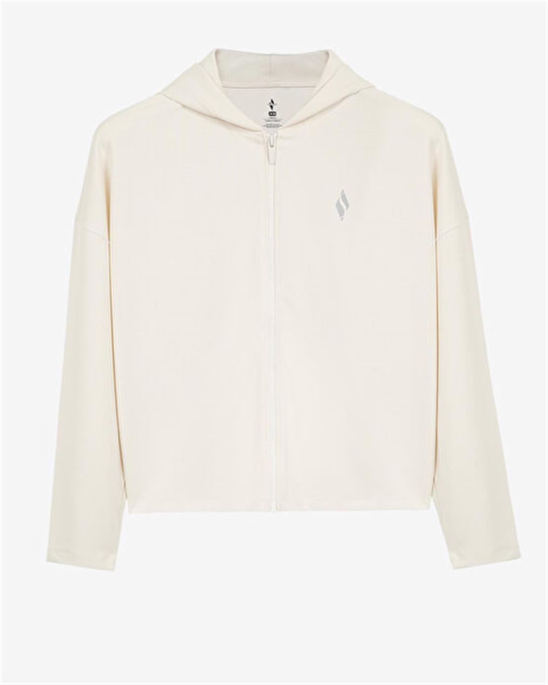 SKECHERS W Soft Touch Shinny Logo Full Zip Hoodie Sweatshirt