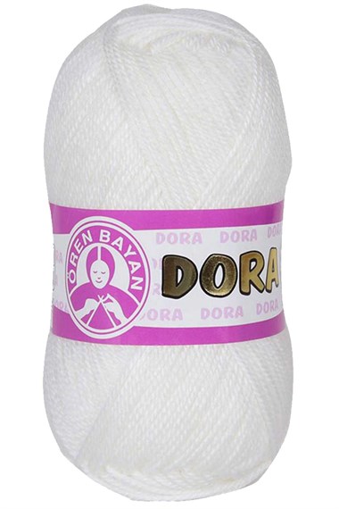 Dora El Örgü İpi Yünü 100 gr 100 Beyaz