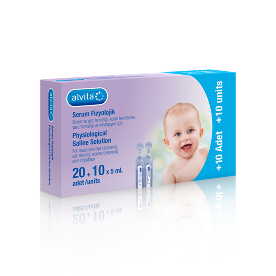 Alvita Fizyolojik Serum 20+10 Flakon - Temizlik-Banyo - Alvita