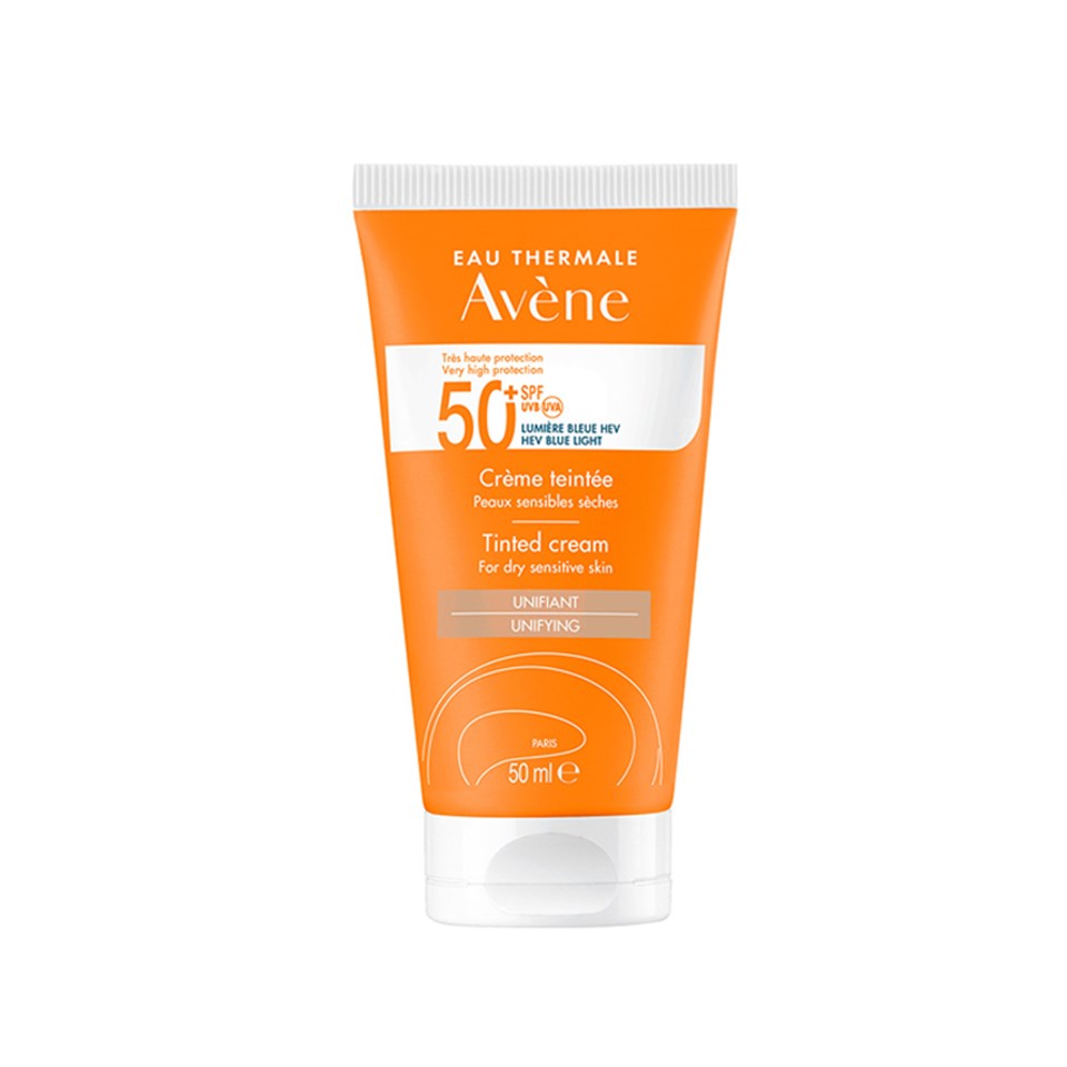 Avene Tinted Cream SPF 50 + Kuru Ciltler için Renkli Güneş Koruyucu 50 ml - Güneş Koruyucu - Avene