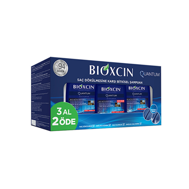 Bioxcin Quantum 3 al 2 öde Saç Dökülmesine Karşı Kuru/Normal Saçlar İçin Bitkisel Şampuan - Şampuan - Bioxcin