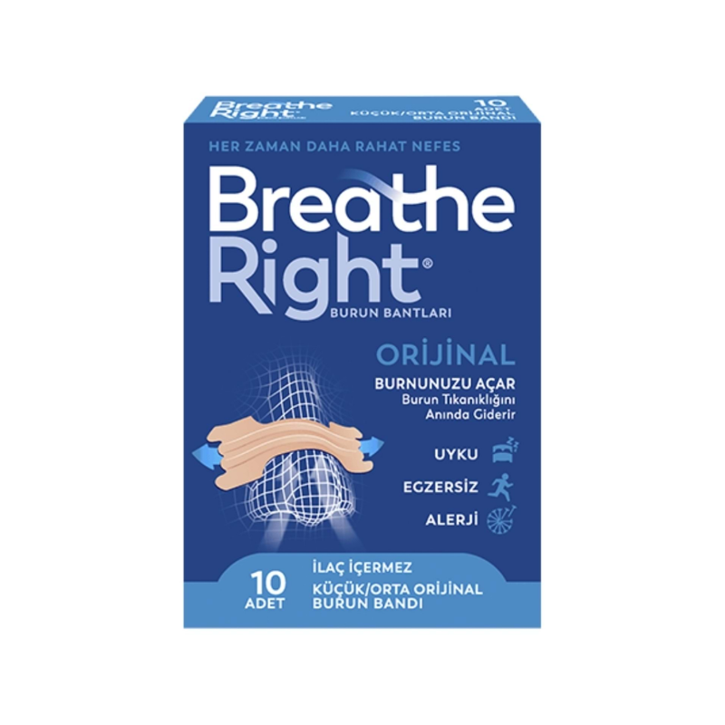 Breathe Right Orijinal 10 adet - Burun Sağlığı - Breathe Right