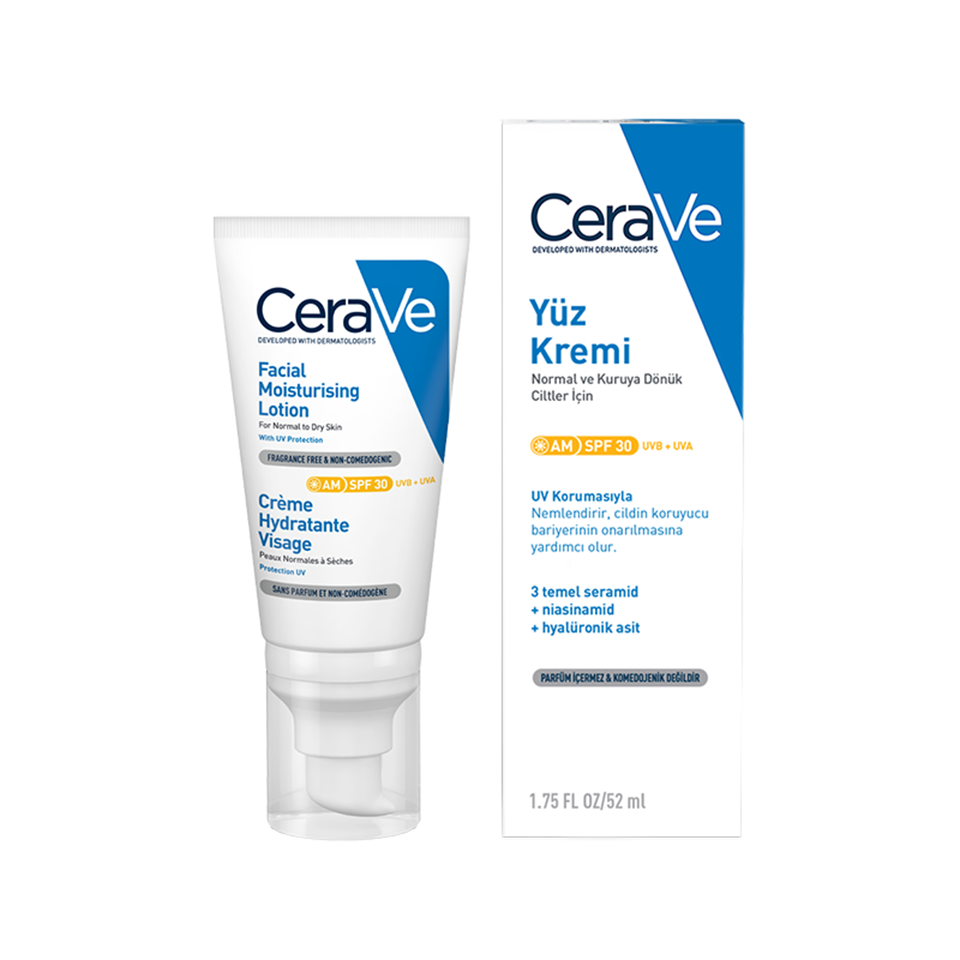 Cerave Spf 30 Yüz Kremi 52 ml - Yüz Nemlendirme-Onarım - Cerave