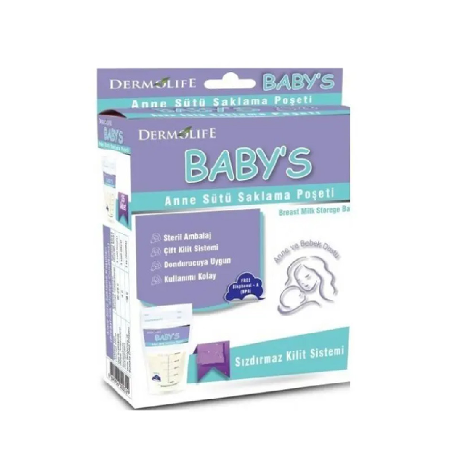 Dermolife Baby's Anne Sütü Saklama Poşeti 20'li - Yeni ürünler - Diğer