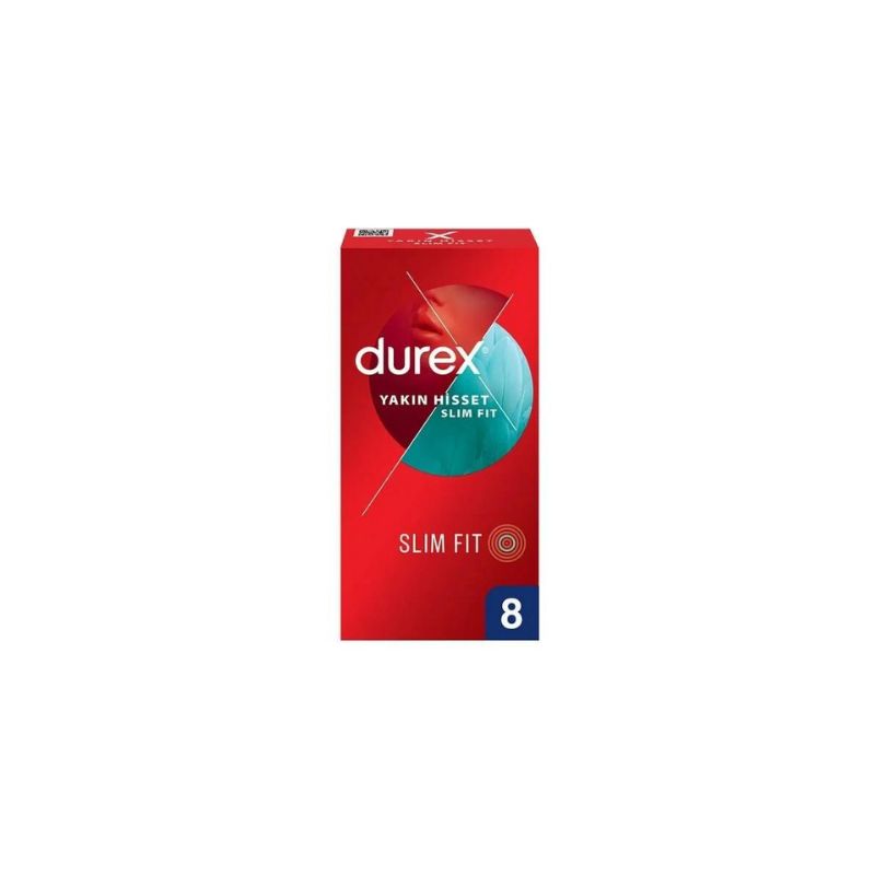 Durex Yakın Hisset Slim Fit Prezervatif 8 Adet - Cinsel Sağlık - Durex