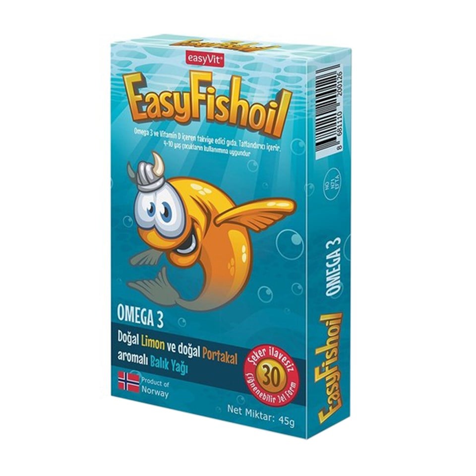 EasyFishoil Omega3 ve Vitamin D 30 Çiğnenebilir Jel Tablet - Yeni ürünler - Diğer