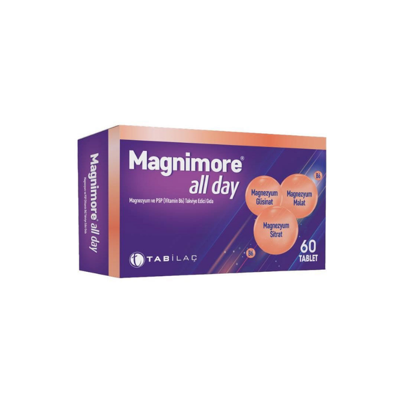 Magnimore Allday Magnezyum ve Vitamin B6 Takviye Edici Gıda 60 Tablet - Yeni ürünler - Diğer