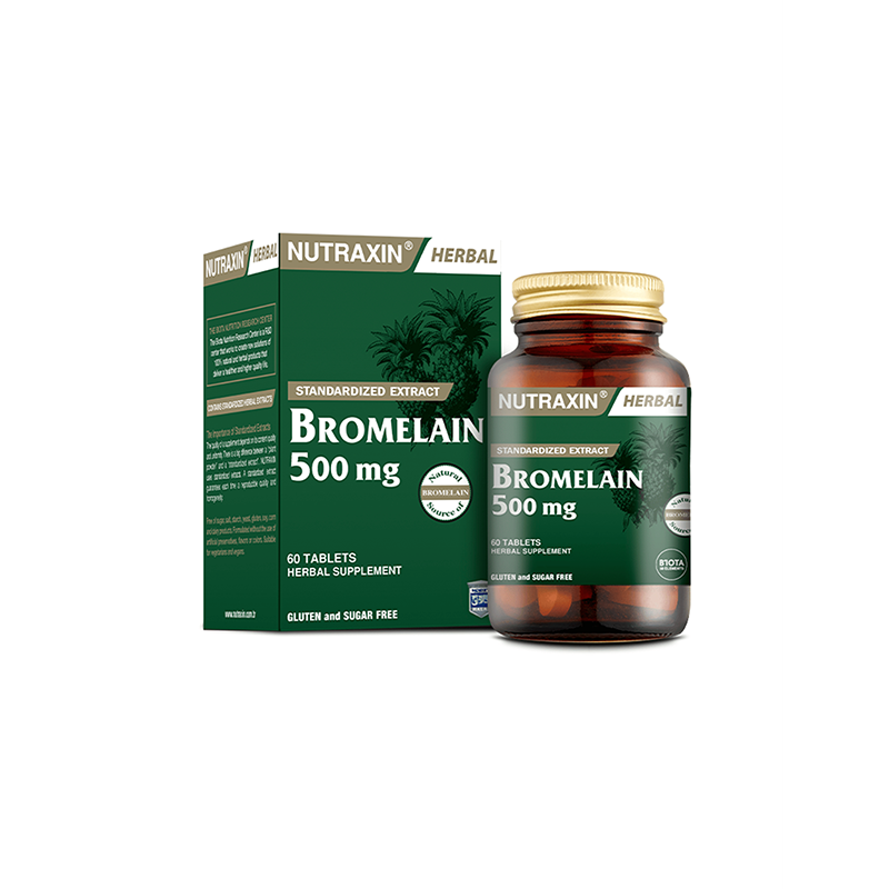 Nutraxin Bromelain 500 mg 60 Tablet - Vitamin-Mineral - Nutraxin