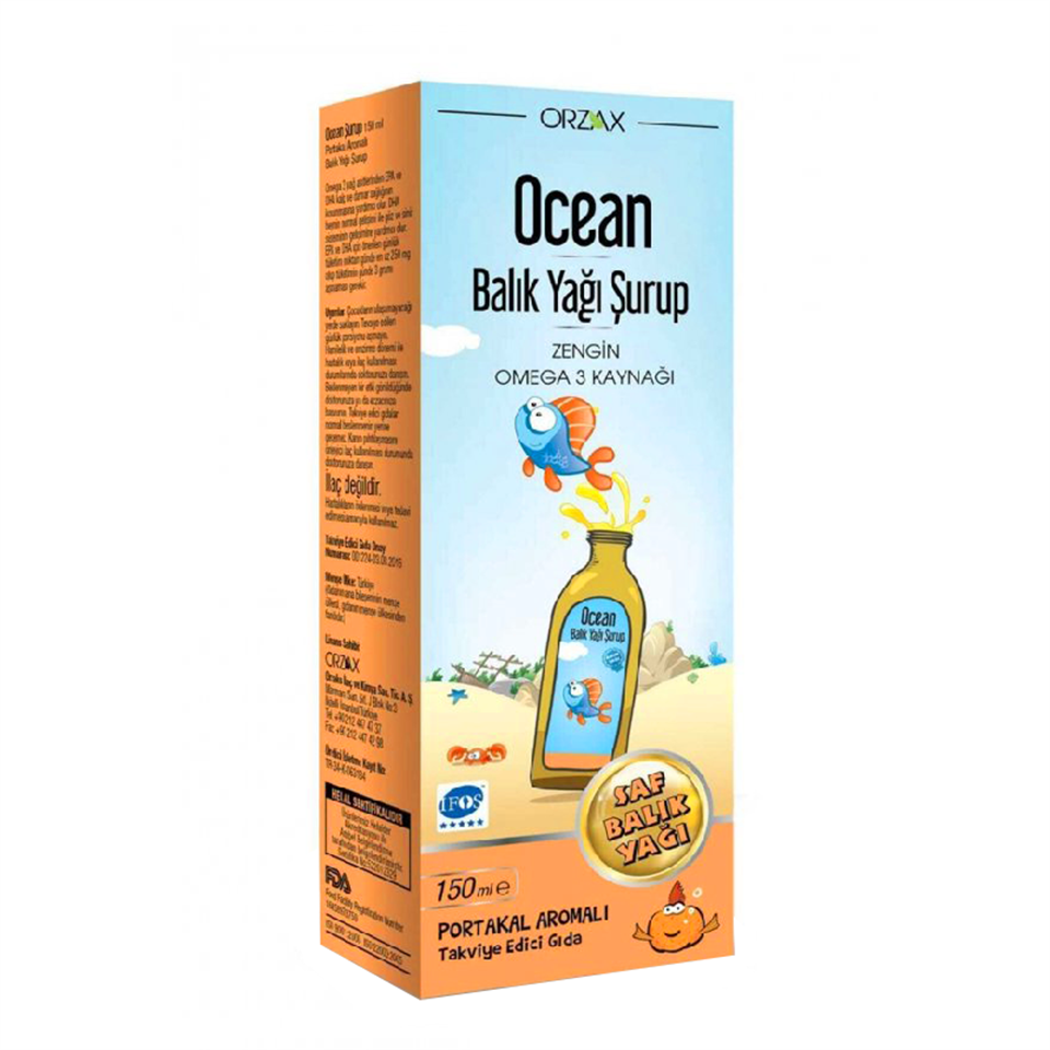 Ocean Balık Yağı Portakal Aromalı Şurup 150 ml - Yeni ürünler - 9