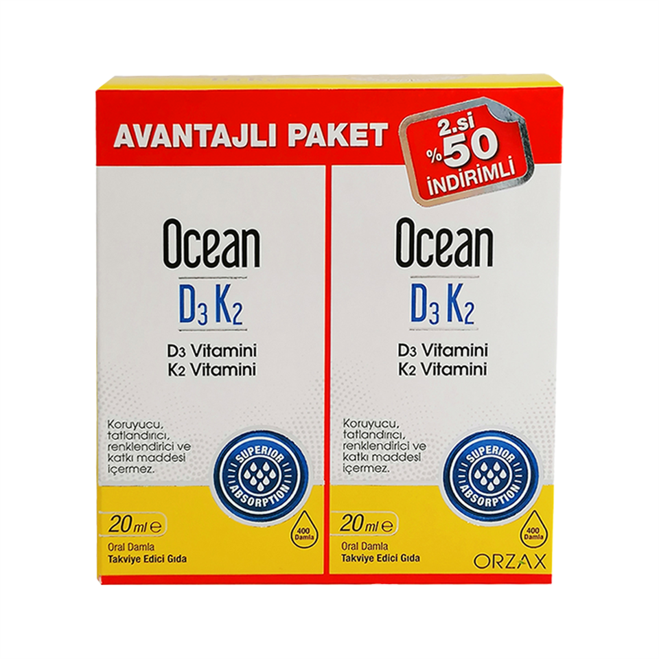 Ocean D3K2 Vitamin 2.si %50 İndirimli 20+20 ml - Yeni ürünler - 9