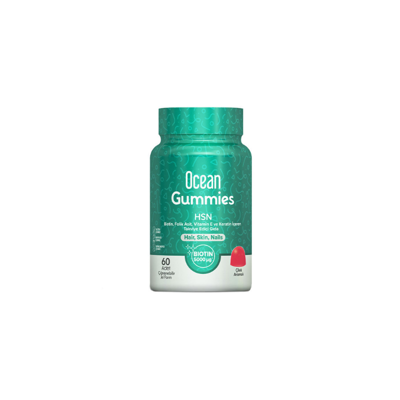 Ocean HSN Biotin Folik Asit Keratin İçeren 60 Adet Çiğnenebilir Jel Form - Yeni ürünler - Diğer