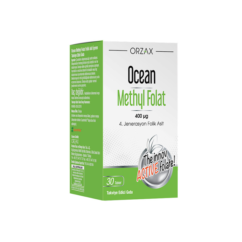 Ocean Methyl Folat 400 mg 30 Tablet - Vitamin-Mineral - Orzax