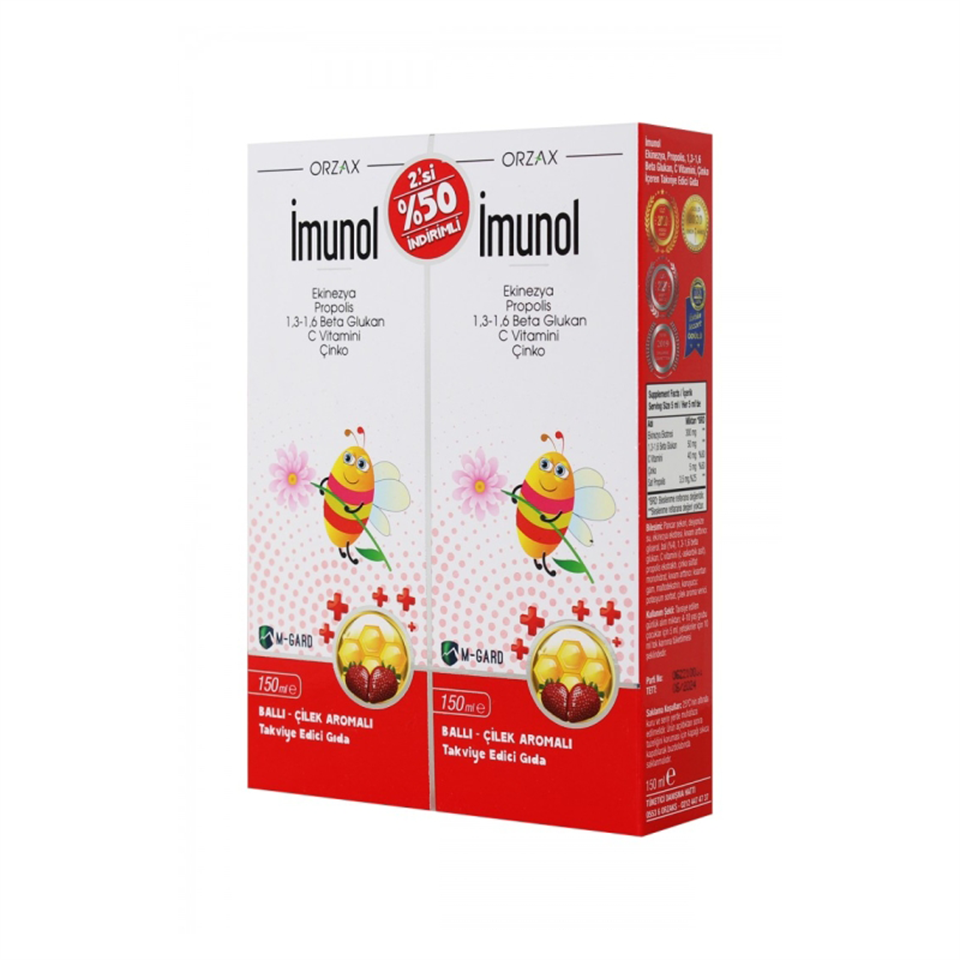 Orzax Imunol Şurup 2 si %50 İndirimli 150+150 ml - Yeni ürünler - Diğer