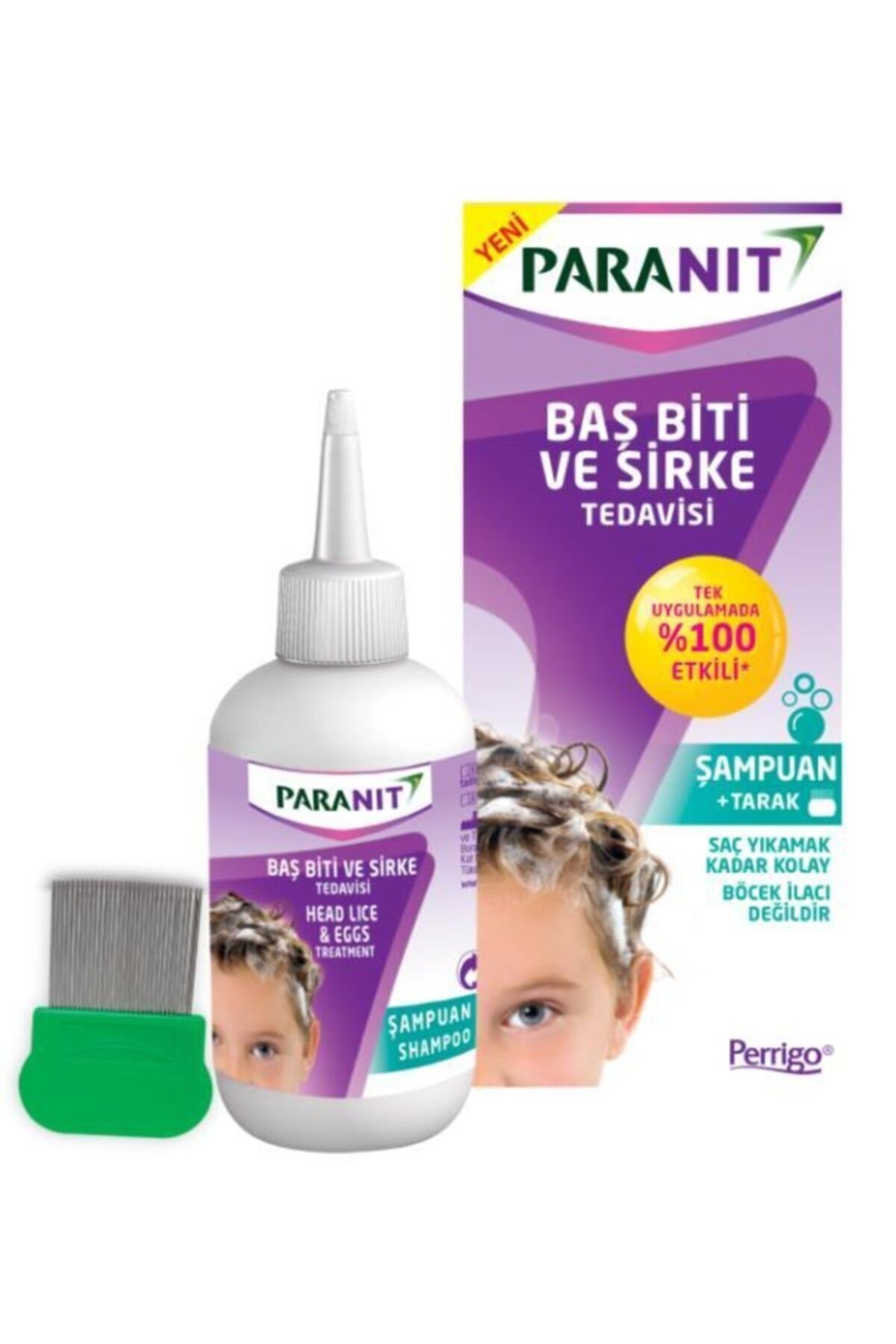 Paranit Baş Biti ve Sirke Tedavisi Şampuan+Tarak 100 ml - BÖCEK KOVUCULAR - Paranit